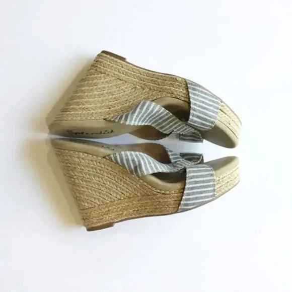 Splendid Kutie Wedge Striped Sandals 8.5 - Picture 8 of 8